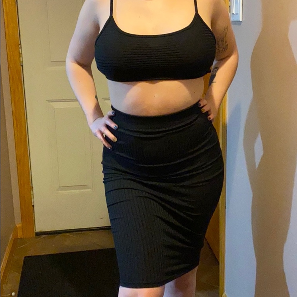 Crop top and skirt combo!
